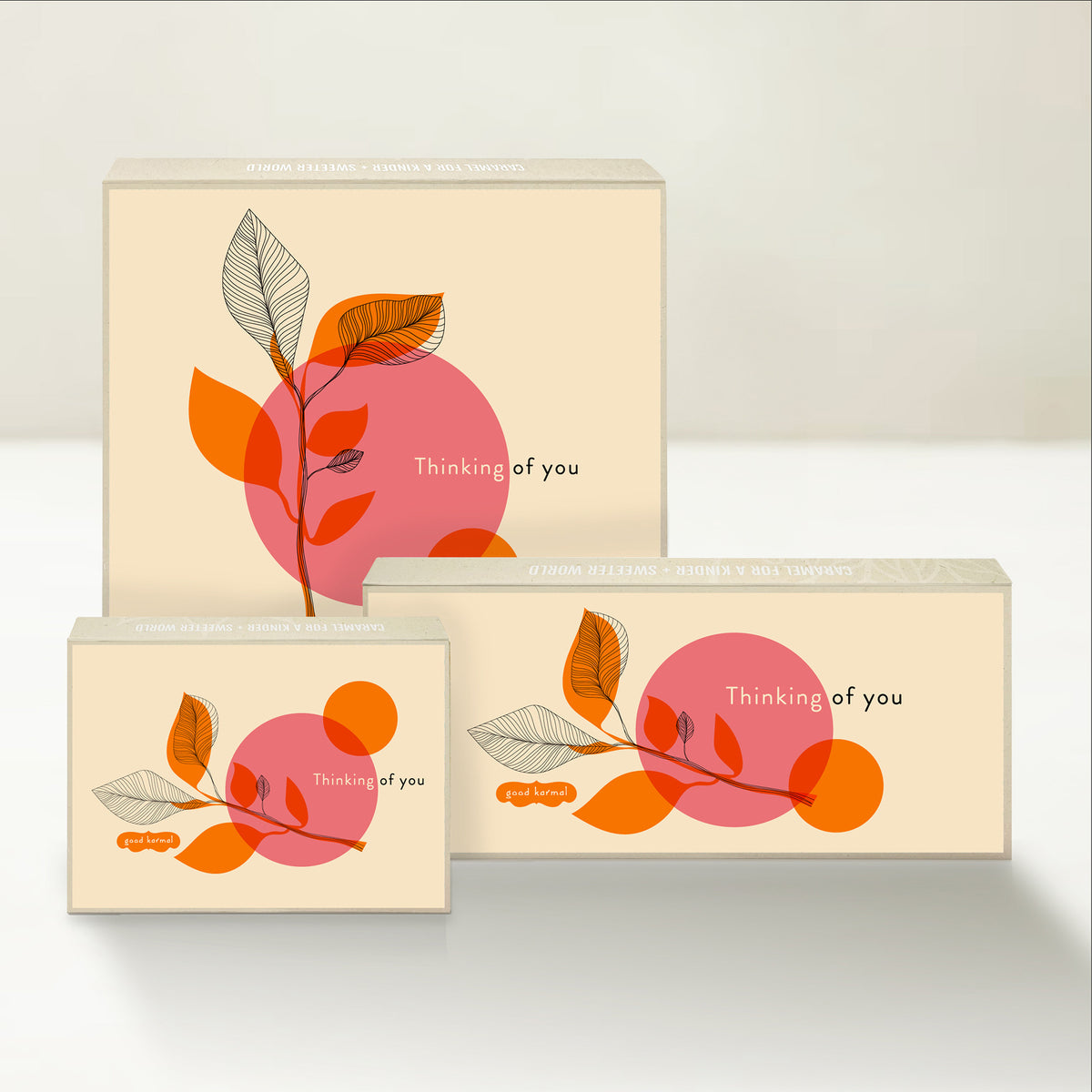 Caramel candy gifts wrapped in positive quotes for tough times