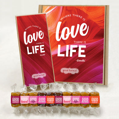 Love Life Caramel Gift Box with Gandhi Quote