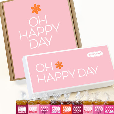 Oh Happy Day All-natural Caramel Candy Birthday, Anniversary Gifts for Her.